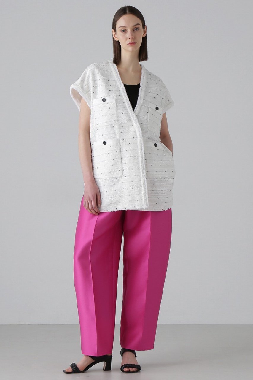 【アドーア/ADORE】のフラワースパングルツィードジャケット 人気、トレンドファッション・服の通販 founy(ファニー) 　ファッション　Fashion　レディースファッション　Fashion for Women　アウター　Coat / Outerwear Collection　レディースジャケット・軽アウター　Jackets　インナー　Innerwear　クラシック　Classic, Timeless Style　シンプル　Simple, Minimal　ジャケット　Jacket, Outerwear　スパンコール　Sequins, Sequin Embellishment　ツイード　Twill, Twill Weave　パッチ　Patch, Appliqué　フラワー　Flower, Floral　ボトム　Bottoms, Lower Wear　ポケット　Pocket, Pocket Detail　ラウンド　Round, Round Neck　ルーズ　Loose, Oversized　other-7|ID: prp329100004477215 ipo3291000000034990989