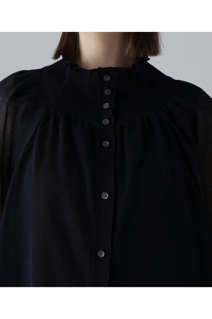 【アドーア/ADORE】のシャーリングシアーニット 人気、トレンドファッション・服の通販 founy(ファニー) 　ファッション　Fashion　レディースファッション　WOMEN　トップス・カットソー　Tops/Tshirt　ニット　Knit Tops　プルオーバー　Pullover　カーディガン　Cardigan　シアー　Sheer　シャーリング　Shirring　シンプル　Simple　フォルム　Form　ブラウジング　Browsing　エレガント 上品　Elegant　other-2|ID: prp329100004477216 ipo3291000000032243818