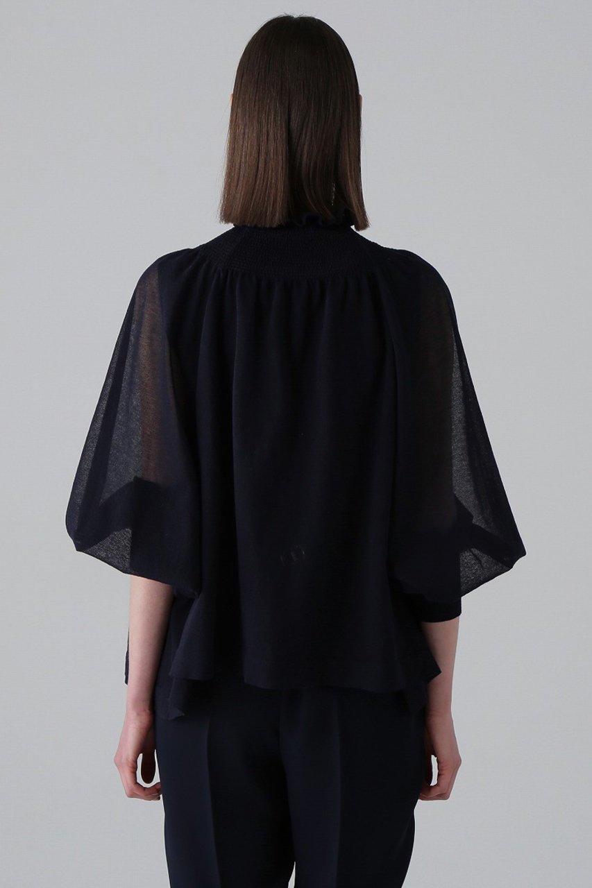 【アドーア/ADORE】のシャーリングシアーニット 人気、トレンドファッション・服の通販 founy(ファニー) 　ファッション　Fashion　レディースファッション　WOMEN　トップス・カットソー　Tops/Tshirt　ニット　Knit Tops　プルオーバー　Pullover　カーディガン　Cardigan　シアー　Sheer　シャーリング　Shirring　シンプル　Simple　フォルム　Form　ブラウジング　Browsing　エレガント 上品　Elegant　other-6|ID: prp329100004477216 ipo3291000000032243822