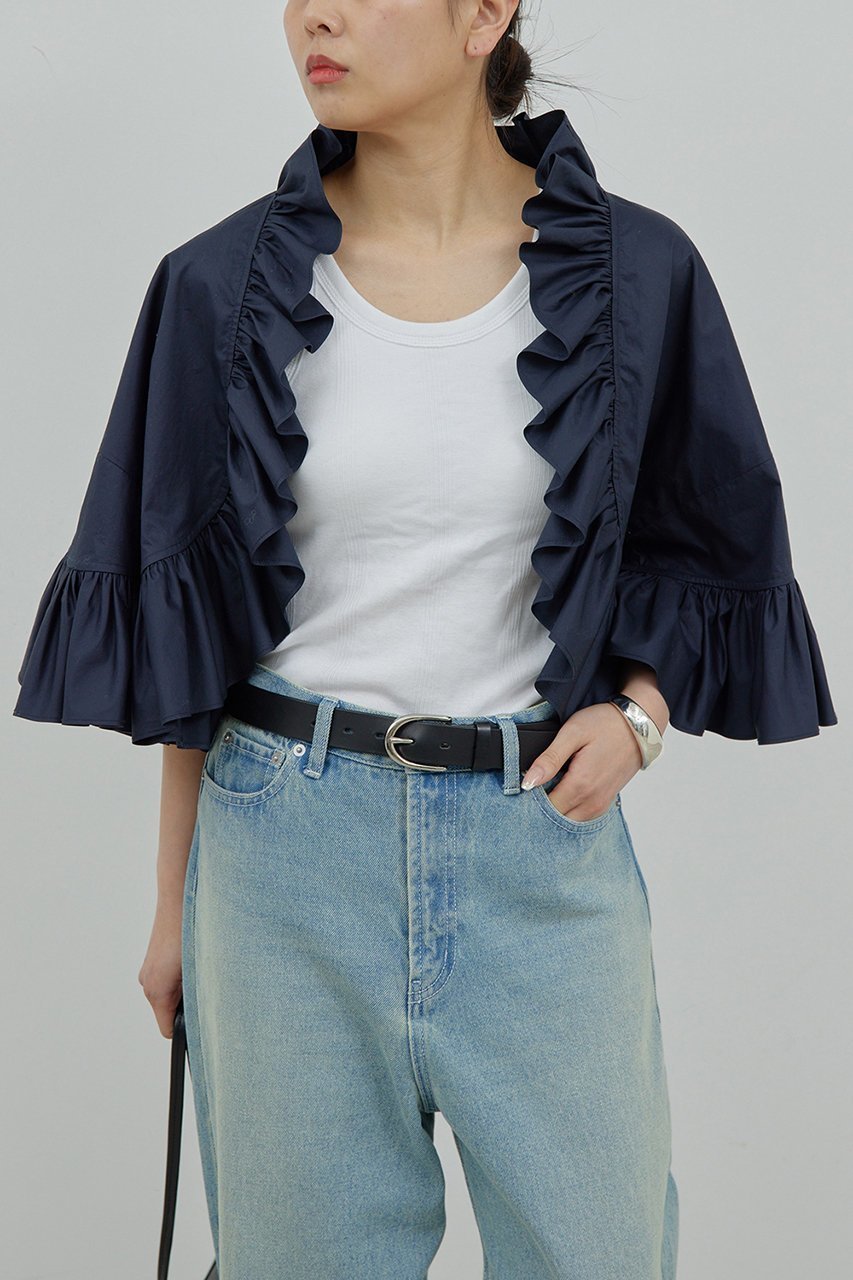 【ガリャルダガランテ/GALLARDAGALANTE】のラッフルボレロ 人気、トレンドファッション・服の通販 founy(ファニー) 　ファッション　Fashion　レディースファッション　Fashion for Women　アウター　Coat / Outerwear Collection　レディースジャケット・軽アウター　Jackets　ボレロ・ショート丈ジャケット / ドレス羽織りに　Boleros & Short Jackets　エレガント 上品　Elegant　ジャケット　Jacket, Outerwear　タイプライター　Typewriter Fabric, Crisp Cotton　タンク　Tank Top, Sleeveless Top　ボレロ　Bolero, Short Cardigan　ポンチョ　Poncho, Cape Style　other-6|ID: prp329100004477225 ipo3291000000032952400