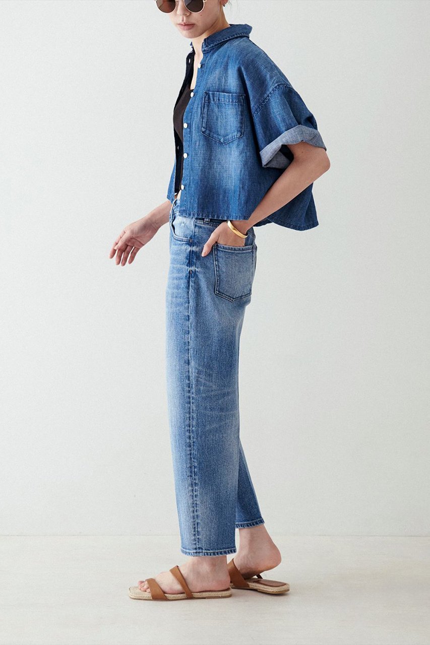【ヘルシーデニム/Healthy Denim】のBreezy Rosehip ハーフスリーブデニムシャツ 人気、トレンドファッション・服の通販 founy(ファニー) 　ファッション　Fashion　レディースファッション　WOMEN　トップス・カットソー　Tops/Tshirt　シャツ/ブラウス　Shirts/Blouses　ショート　Short　スリーブ　Sleeve　デニム　Denim　トレンド　Trend　リネン　Linen　夏　Summer　other-6|ID: prp329100004477229 ipo3291000000032150996