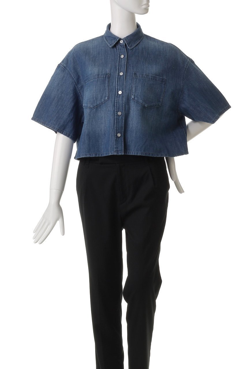 【ヘルシーデニム/Healthy Denim】のBreezy Rosehip ハーフスリーブデニムシャツ 人気、トレンドファッション・服の通販 founy(ファニー) 　ファッション　Fashion　レディースファッション　Fashion for Women　トップス・カットソー　Cut & Sew Tops　シャツ・ブラウス・オフィスカジュアル　Elegant Blouses & Button-Ups　ショート　Short, Short Length　スリーブ　Sleeve, Long Sleeve / Short Sleeve　デニム　Denim, Jeans Material　トレンド　Trend, Trending Now　リネン　Linen, Linen Fabric　夏　Summer　other-2|ID: prp329100004477229 ipo3291000000032840442