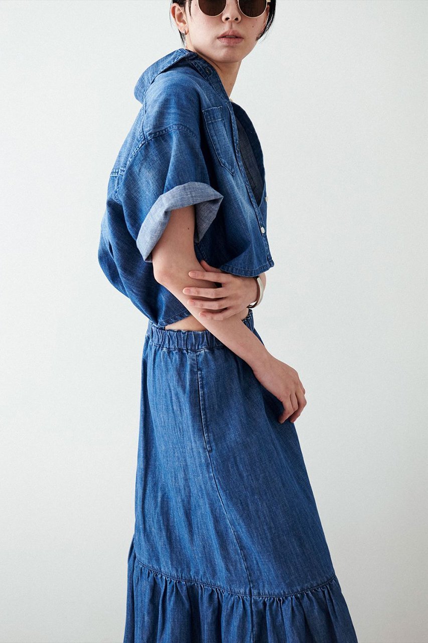 【ヘルシーデニム/Healthy Denim】のBreezy Strawberry デニムスカート 人気、トレンドファッション・服の通販 founy(ファニー) 　ファッション　Fashion　レディースファッション　WOMEN　スカート　Skirt　デニムスカート　Denim Skirts　シアー　Sheer　デニム　Denim　フェミニン　Feminine　リネン　Linen　レース　Race　ロング　Long　other-6|ID: prp329100004477230 ipo3291000000032150999
