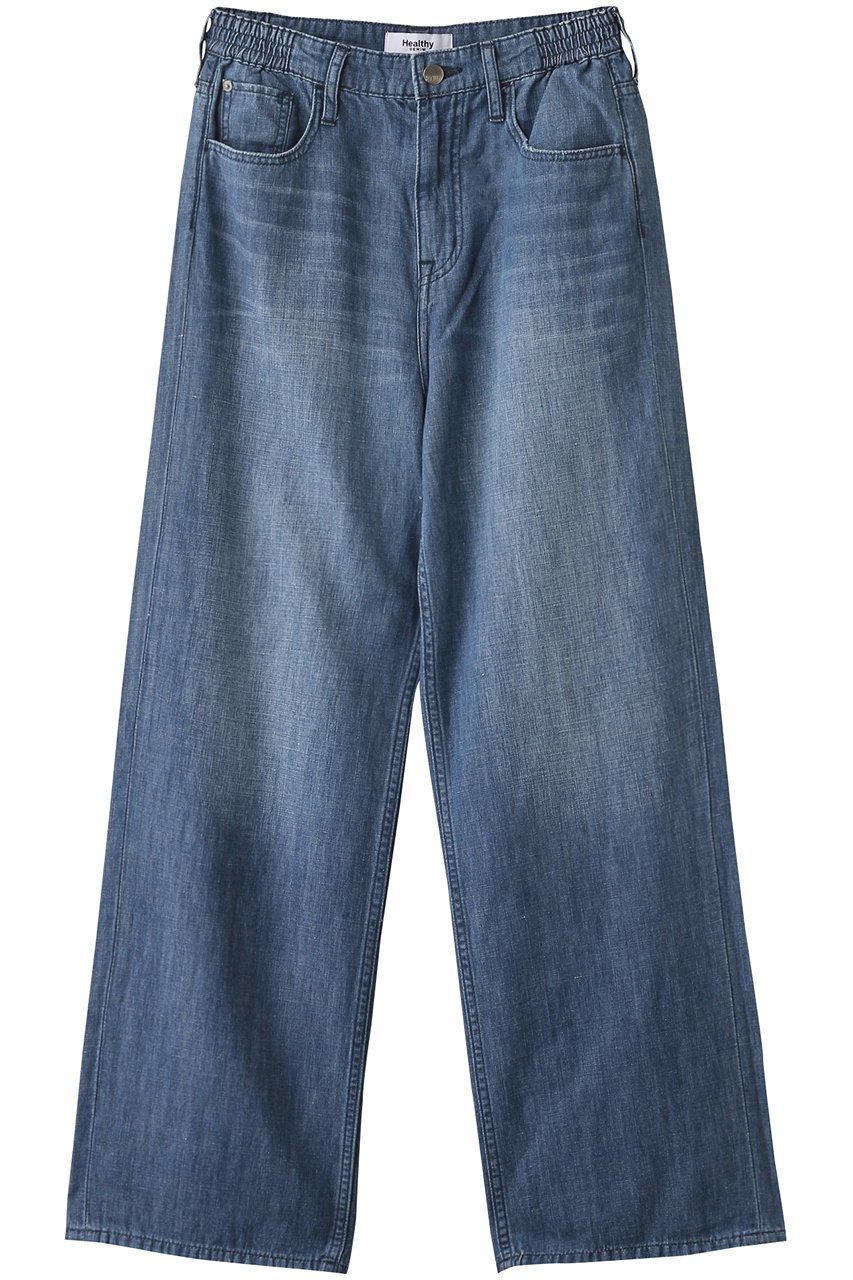 【ヘルシーデニム/Healthy Denim】のBreezyPinkPepperEasy ワイドストレートデニムパンツ 人気、トレンドファッション・服の通販 founy(ファニー) 　ファッション　Fashion　レディースファッション　Fashion for Women　パンツ　Pants & Trousers　デニムパンツ・ジーンズ・美脚デニム　Denim Jeans & Pants　デニム　Denim, Jeans Material　フォルム　Silhouette, Form　リネン　Linen, Linen Fabric　リラックス　Relax, Relaxed Fit　人気　Popular, Best Seller　夏　Summer　 other-1|ID: prp329100004477231 ipo3291000000032904856