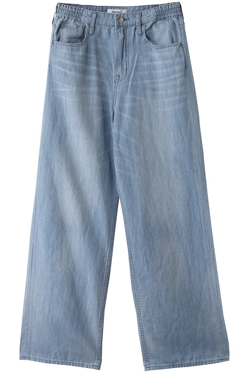 【ヘルシーデニム/Healthy Denim】のBreezyPinkPepperEasy ワイドストレートデニムパンツ 人気、トレンドファッション・服の通販 founy(ファニー) 　ファッション　Fashion　レディースファッション　Fashion for Women　パンツ　Pants & Trousers　デニムパンツ・ジーンズ・美脚デニム　Denim Jeans & Pants　クロップド　Cropped, Short Length　ストレート　Straight, Straight Cut　デニム　Denim, Jeans Material　トレンド　Trend, Trending Now　リネン　Linen, Linen Fabric　ワイド　Wide, Wide Fit　人気　Popular, Best Seller　夏　Summer　 other-1|ID: prp329100004477232 ipo3291000000032814393