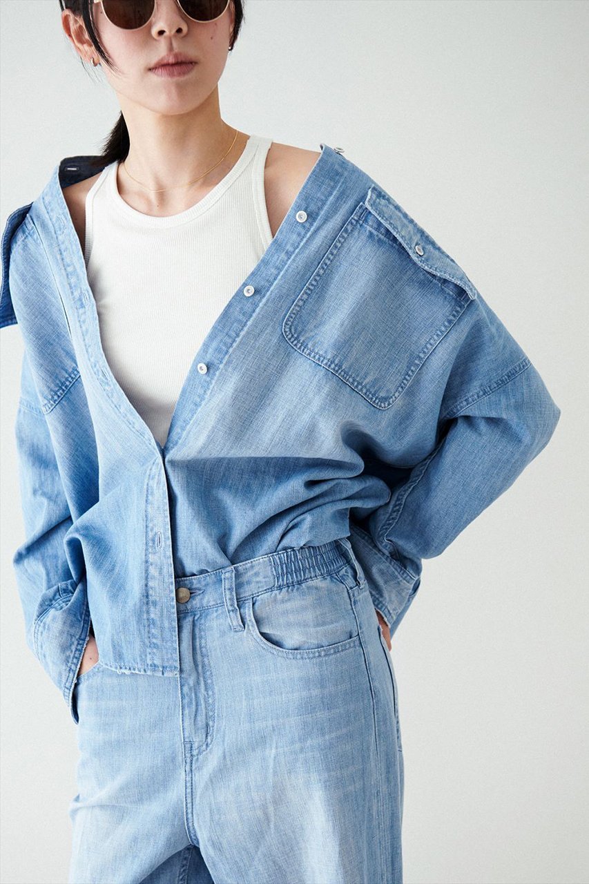 【ヘルシーデニム/Healthy Denim】のBreezy Almond スーパービッグデニムシャツ 人気、トレンドファッション・服の通販 founy(ファニー) 　ファッション　Fashion　レディースファッション　WOMEN　トップス・カットソー　Tops/Tshirt　シャツ/ブラウス　Shirts/Blouses　おすすめ　Recommend　スキニーデニム　Skinny Denim　スリーブ　Sleeve　デニム　Denim　ビッグ　Big　ロング　Long　ワイド　Wide　夏　Summer　春　Spring　S/S・春夏　Ss・Spring/Summer　羽織　Haori　other-7|ID: prp329100004477237 ipo3291000000032151005
