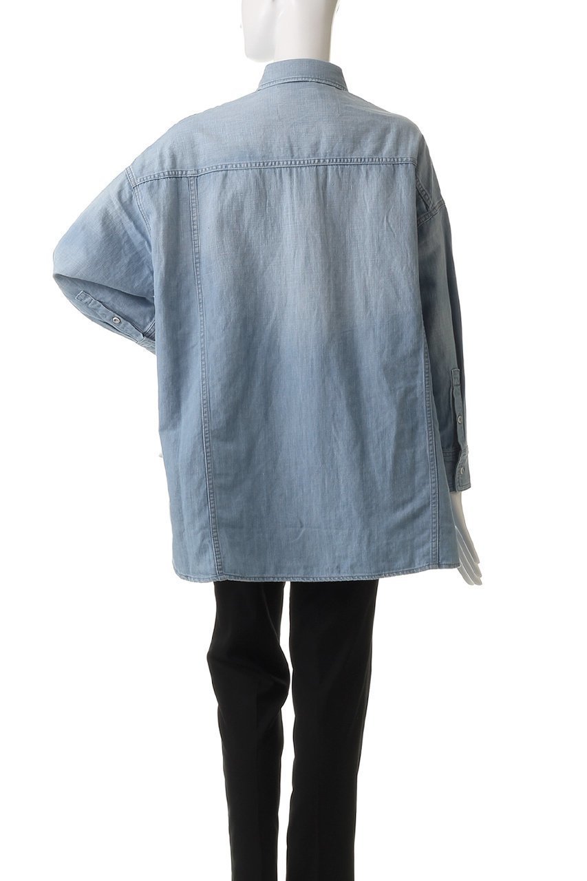 【ヘルシーデニム/Healthy Denim】のBreezy Almond スーパービッグデニムシャツ 人気、トレンドファッション・服の通販 founy(ファニー) 　ファッション　Fashion　レディースファッション　Fashion for Women　トップス・カットソー　Cut & Sew Tops　シャツ・ブラウス・オフィスカジュアル　Elegant Blouses & Button-Ups　おすすめ　Recommended / Our Picks　スキニーデニム　Skinny Jeans, Slim Jeans　スリーブ　Sleeve, Long Sleeve / Short Sleeve　デニム　Denim, Jeans Material　ビッグ　Big, Oversized　ロング　Long, Long-Length　ワイド　Wide, Wide Fit　夏　Summer　春　Spring　S/S・春夏　SS, Spring/Summer, Warm Season　羽織　Haori, Light Jacket　other-4|ID: prp329100004477237 ipo3291000000032840545