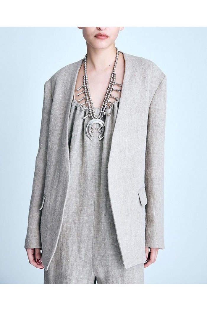 【ブリル/BRILL】のヘビーリネンノーカラージャケット インテリア・キッズ・メンズ・レディースファッション・服の通販 founy(ファニー) https://founy.com/ ファッション Fashion レディースファッション WOMEN アウター Coat Outerwear ジャケット Jackets ノーカラージャケット No Collar Leather Jackets なめらか Smooth ジャケット Jacket フィット Fit リネン Linen |ID: prp329100004480636 ipo3291000000031588259