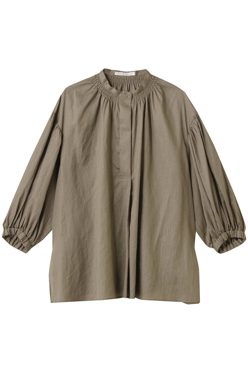 【プレインピープル/PLAIN PEOPLE】のラミーリヨセルプルオーバー インテリア・キッズ・メンズ・レディースファッション・服の通販 founy(ファニー) 　ファッション　Fashion　レディースファッション　WOMEN　トップス・カットソー　Tops/Tshirt　シャツ/ブラウス　Shirts/Blouses　プルオーバー　Pullover　ギャザー　Gather　スリーブ　Sleeve　ロング　Long　再入荷　Restock/Back In Stock/Re Arrival　カーキ|ID: prp329100004480649 ipo3291000000031974517