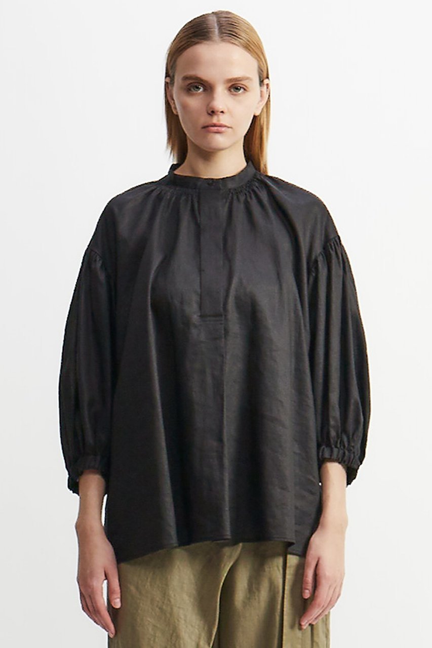 【プレインピープル/PLAIN PEOPLE】のラミーリヨセルプルオーバー 人気、トレンドファッション・服の通販 founy(ファニー) 　ファッション　Fashion　レディースファッション　Fashion for Women　トップス・カットソー　Cut & Sew Tops　シャツ・ブラウス・オフィスカジュアル　Elegant Blouses & Button-Ups　カジュアルプルオーバー・ニットトップス　Pullovers & Knit Tops / Casual Pullovers　ギャザー　Gathered, Ruffled　スリーブ　Sleeve, Long Sleeve / Short Sleeve　ロング　Long, Long-Length　 other-1|ID: prp329100004480649 ipo3291000000032808795
