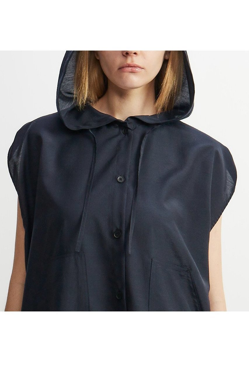 【プレインピープル/PLAIN PEOPLE】のブライトローン撥水フーディブラウス 人気、トレンドファッション・服の通販 founy(ファニー) 　ファッション　Fashion　レディースファッション　WOMEN　トップス・カットソー　Tops/Tshirt　シャツ/ブラウス　Shirts/Blouses　ショート　Short　スリーブ　Sleeve　セットアップ　Set Up　フレンチ　French　再入荷　Restock/Back In Stock/Re Arrival　other-3|ID: prp329100004480655 ipo3291000000031588422