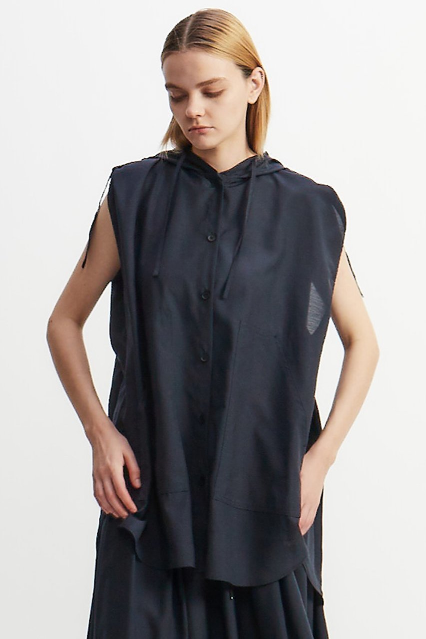 【プレインピープル/PLAIN PEOPLE】のブライトローン撥水フーディブラウス 人気、トレンドファッション・服の通販 founy(ファニー) 　ファッション　Fashion　レディースファッション　WOMEN　トップス・カットソー　Tops/Tshirt　シャツ/ブラウス　Shirts/Blouses　ショート　Short　スリーブ　Sleeve　セットアップ　Set Up　フレンチ　French　再入荷　Restock/Back In Stock/Re Arrival　other-8|ID: prp329100004480655 ipo3291000000031588427