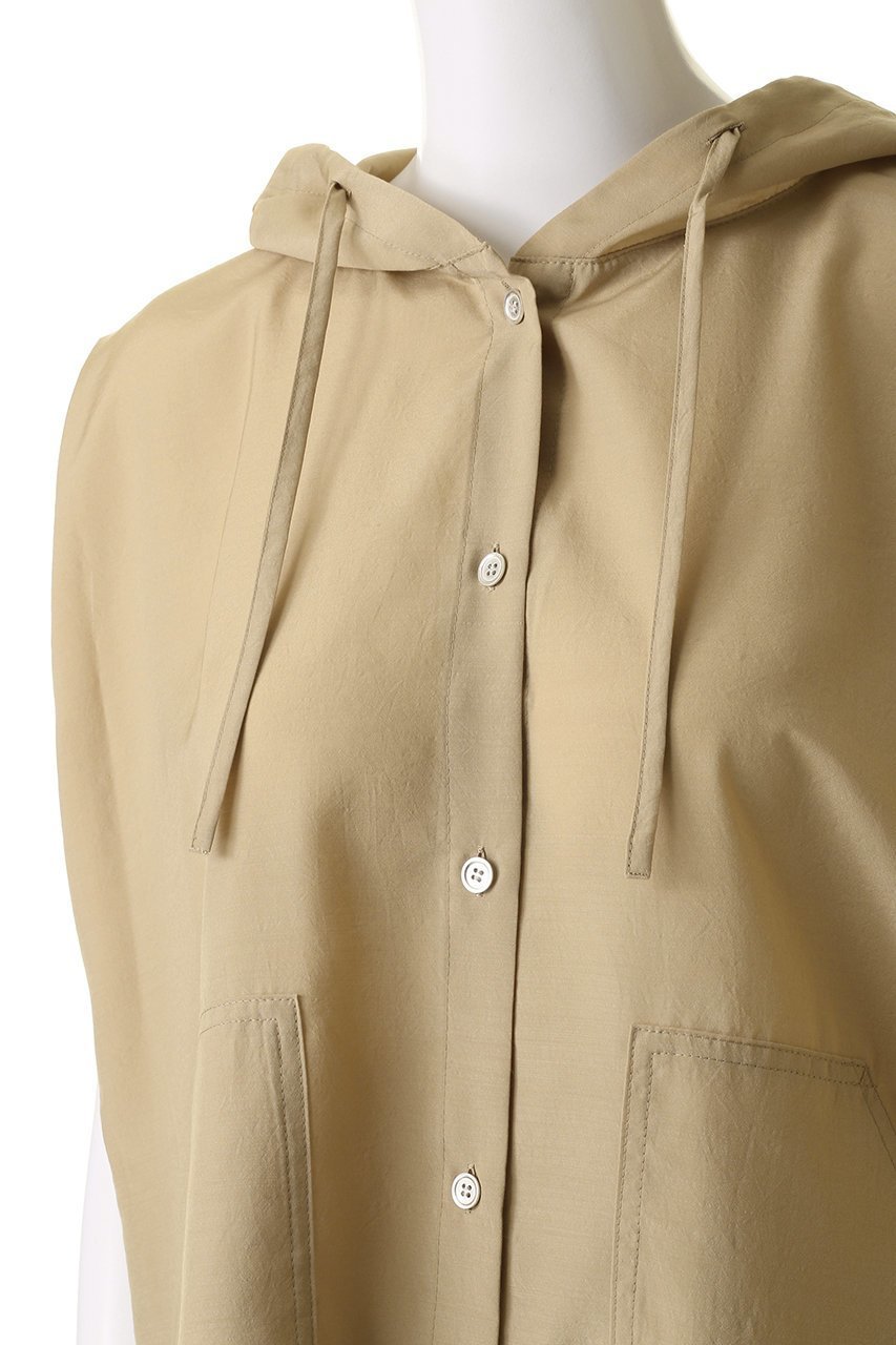 【プレインピープル/PLAIN PEOPLE】のブライトローン撥水フーディブラウス 人気、トレンドファッション・服の通販 founy(ファニー) 　ファッション　Fashion　レディースファッション　Fashion for Women　トップス・カットソー　Cut & Sew Tops　シャツ・ブラウス・オフィスカジュアル　Elegant Blouses & Button-Ups　ショート　Short, Short Length　スリーブ　Sleeve, Long Sleeve / Short Sleeve　セットアップ　Set-Up, Coordinated Outfit　フレンチ　French, French Style　other-5|ID: prp329100004480655 ipo3291000000032809374