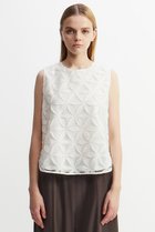 【プレインピープル/PLAIN PEOPLE】のレーザーカット刺繍ノースリーブプルオーバー ホワイト|ID: prp329100004480658 ipo3291000000032694240
