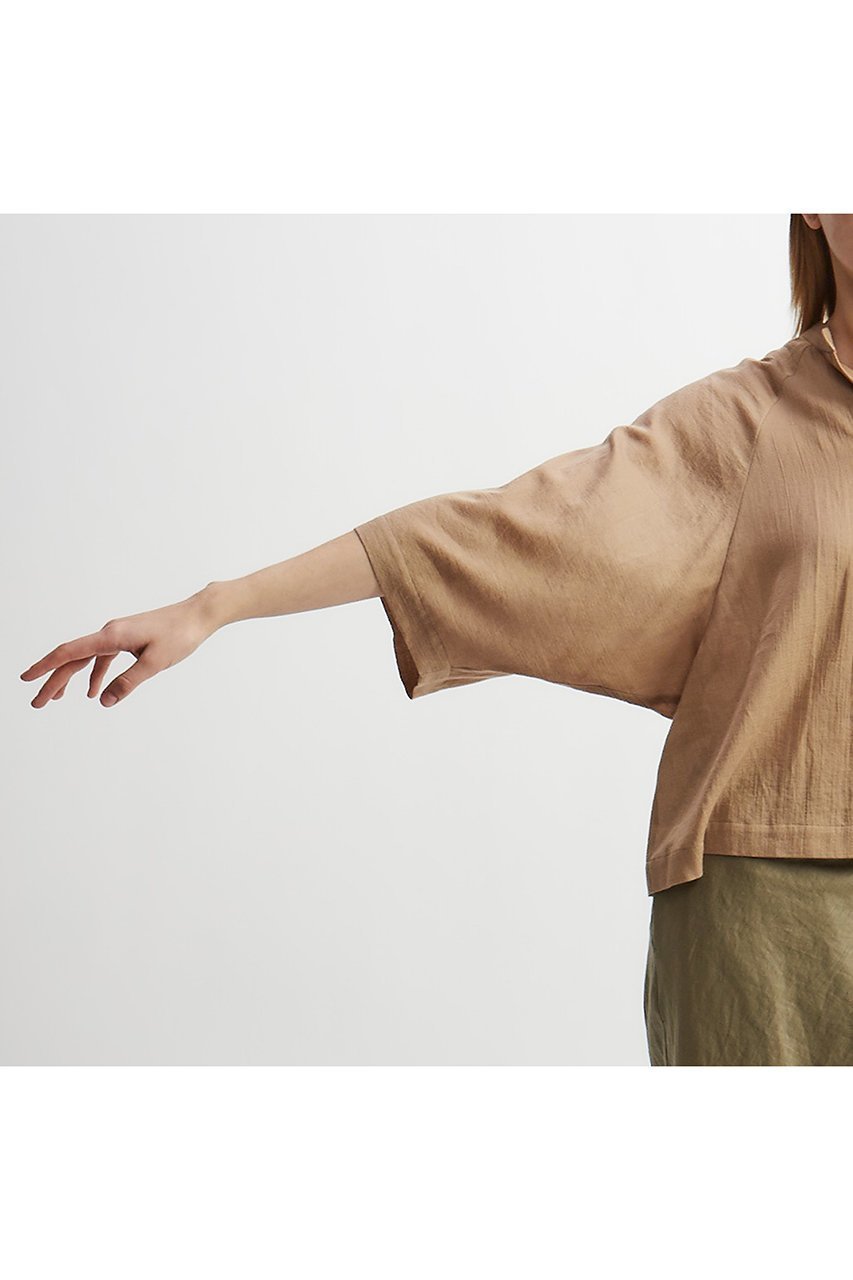【プレインピープル/PLAIN PEOPLE】のドビーサテンプルオーバー 人気、トレンドファッション・服の通販 founy(ファニー) 　ファッション　Fashion　レディースファッション　Fashion for Women　トップス・カットソー　Cut & Sew Tops　シャツ・ブラウス・オフィスカジュアル　Elegant Blouses & Button-Ups　カジュアルプルオーバー・ニットトップス　Pullovers & Knit Tops / Casual Pullovers　シアー　Sheer, See-Through　ショート　Short, Short Length　スリーブ　Sleeve, Long Sleeve / Short Sleeve　other-2|ID: prp329100004480661 ipo3291000000032906758