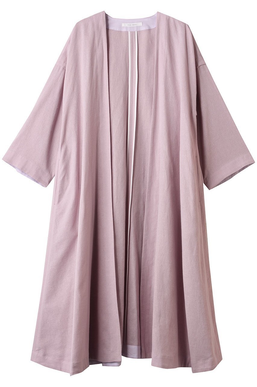 【プレインピープル/PLAIN PEOPLE】の綿リネンパナマフレアーカーディガン インテリア・キッズ・メンズ・レディースファッション・服の通販 founy(ファニー) 　ファッション　Fashion　レディースファッション　Fashion for Women　アウター　Coat / Outerwear Collection　カーディガン　Cardigan, Knitwear　フレア　Flare, Flared　フロント　Front, Front Design　リネン　Linen, Linen Fabric　ロング　Long, Long-Length　夏　Summer　ピンク|ID: prp329100004480664 ipo3291000000035976403