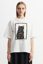 【プレインピープル/PLAIN PEOPLE】のキャットプリントTシャツ ホワイト|ID:prp329100004480666