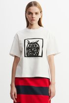【プレインピープル/PLAIN PEOPLE】のミミズクプリントTシャツ ホワイト|ID:prp329100004480667