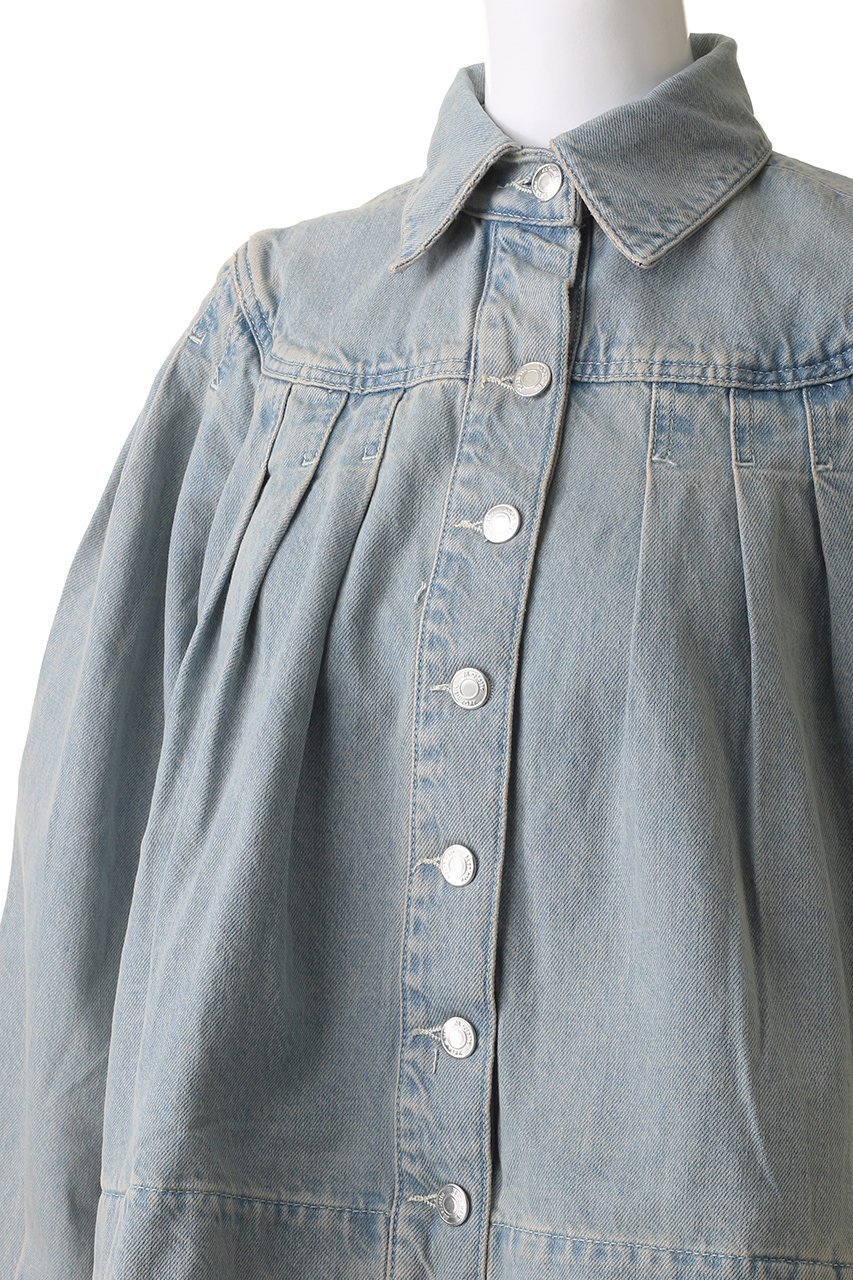 【マーレット/MERLETTE】のEASTON LIGHT WASH デニムジャケット 人気、トレンドファッション・服の通販 founy(ファニー) 　ファッション　Fashion　レディースファッション　WOMEN　アウター　Coat Outerwear　ジャケット　Jackets　デニムジャケット　Denim Jackets　おすすめ　Recommend　ショート　Short　ジャケット　Jacket　デニム　Denim　バランス　Balance　フェミニン　Feminine　ヨーク　Yoke　人気　Popularity　切替　Switching　other-6|ID: prp329100004480710 ipo3291000000031791701