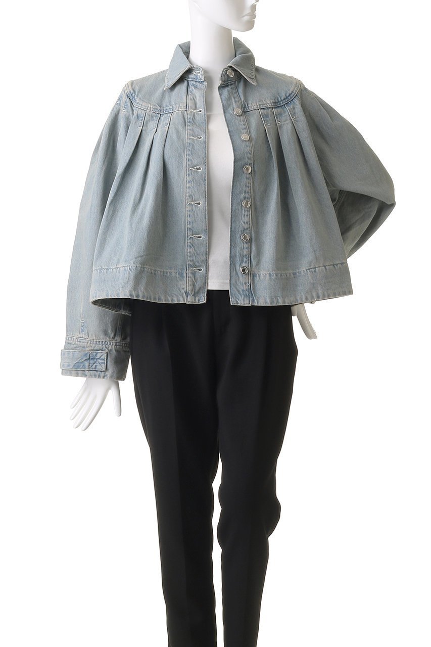【マーレット/MERLETTE】のEASTON LIGHT WASH デニムジャケット 人気、トレンドファッション・服の通販 founy(ファニー) 　ファッション　Fashion　レディースファッション　WOMEN　アウター　Coat Outerwear　ジャケット　Jackets　デニムジャケット　Denim Jackets　おすすめ　Recommend　ショート　Short　ジャケット　Jacket　デニム　Denim　バランス　Balance　フェミニン　Feminine　ヨーク　Yoke　人気　Popularity　切替　Switching　other-8|ID: prp329100004480710 ipo3291000000031791703