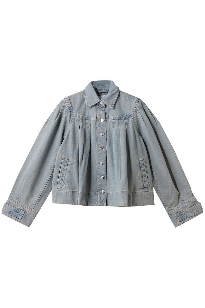 【マーレット/MERLETTE】のEASTON LIGHT WASH デニムジャケット インテリア・キッズ・メンズ・レディースファッション・服の通販 founy(ファニー) https://founy.com/ ファッション Fashion レディースファッション Fashion for Women アウター Coat / Outerwear Collection レディースジャケット・軽アウター Jackets デニムジャケット / カジュアルアウター Denim Jackets おすすめ Recommended / Our Picks ショート Short, Short Length ジャケット Jacket, Outerwear デニム Denim, Jeans Material バランス Balance, Style Balance フェミニン Feminine, Girly ヨーク Yoke, Yoke Design 人気 Popular, Best Seller 切替 Switching, Contrast Panel |ID: prp329100004480710 ipo3291000000032949036