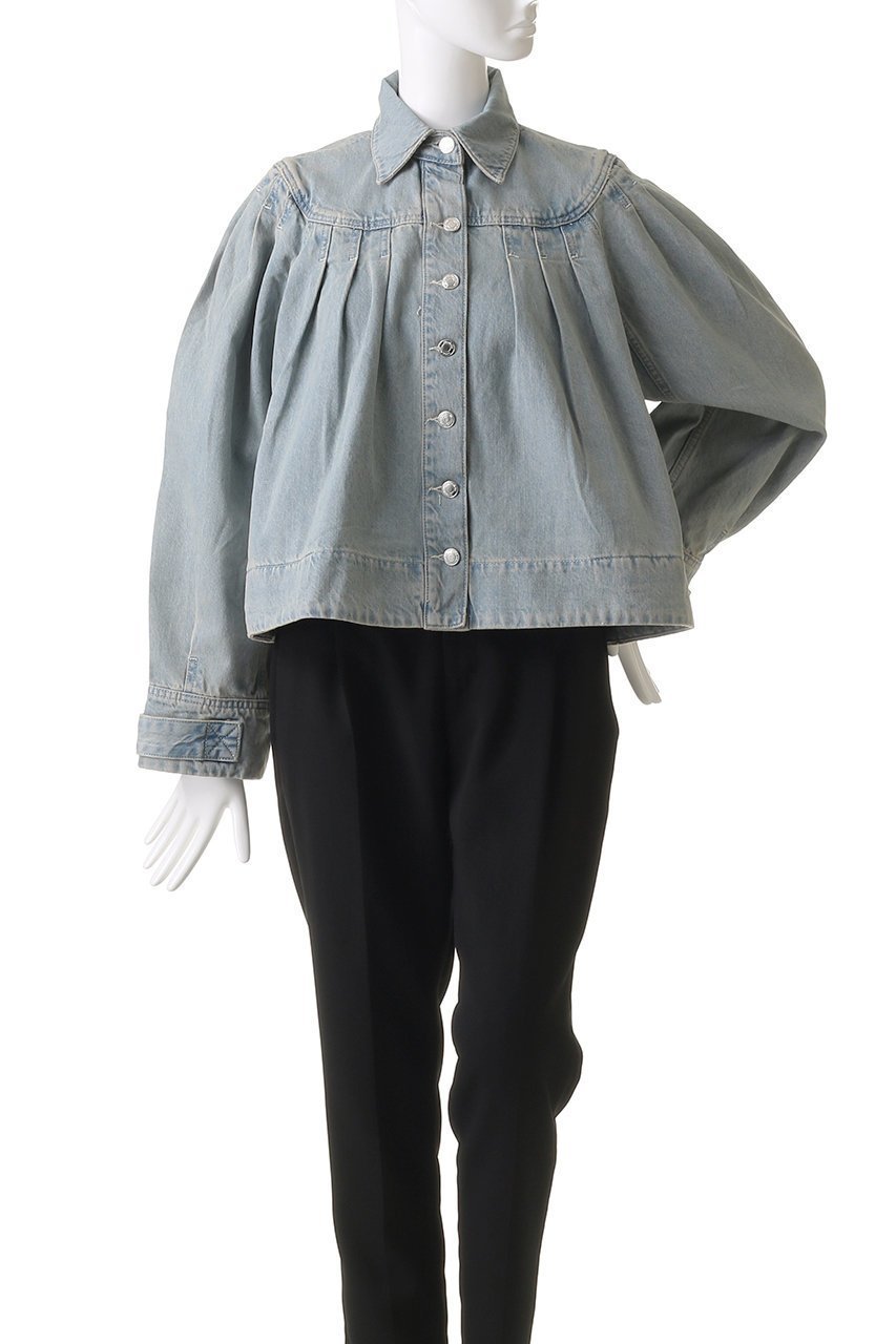 【マーレット/MERLETTE】のEASTON LIGHT WASH デニムジャケット 人気、トレンドファッション・服の通販 founy(ファニー) 　ファッション　Fashion　レディースファッション　Fashion for Women　アウター　Coat / Outerwear Collection　レディースジャケット・軽アウター　Jackets　デニムジャケット / カジュアルアウター　Denim Jackets　おすすめ　Recommended / Our Picks　ショート　Short, Short Length　ジャケット　Jacket, Outerwear　デニム　Denim, Jeans Material　バランス　Balance, Style Balance　フェミニン　Feminine, Girly　ヨーク　Yoke, Yoke Design　人気　Popular, Best Seller　切替　Switching, Contrast Panel　other-2|ID: prp329100004480710 ipo3291000000032949047