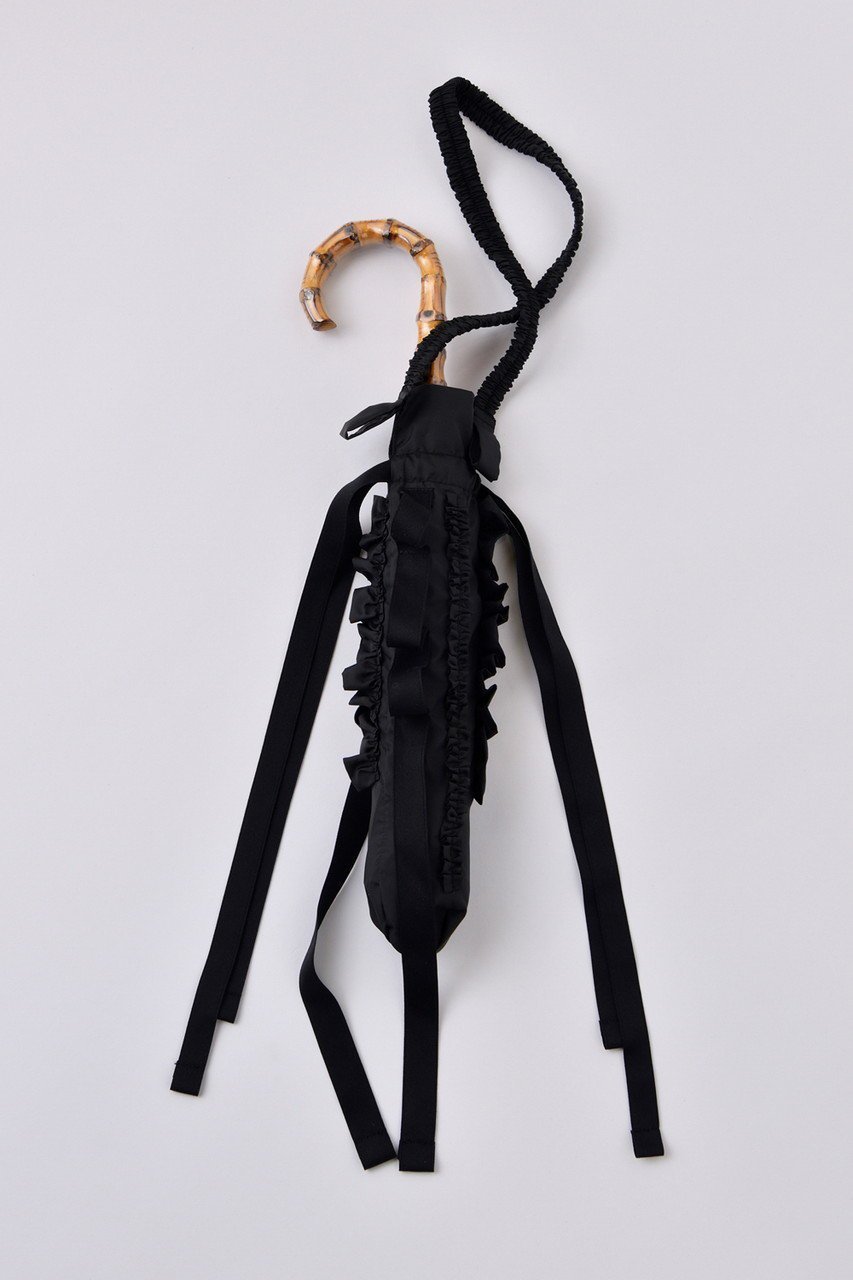 【エンフォルド/ENFOLD】のFolding Umbrellas/傘 インテリア・キッズ・メンズ・レディースファッション・服の通販 founy(ファニー) 　ファッション　Fashion　レディースファッション　Fashion for Women　レイングッズ・傘・晴雨兼用傘　Umbrellas & Rain Gear　エレガント 上品　Elegant　ハンカチ　Handkerchief, Hanky　フリル　Frill, Ruffle　リボン　Ribbon, Bow　傘　Umbrella, Parasol　時計　Watch, Wristwatch　ブラック|ID: prp329100004482850 ipo3291000000032801441