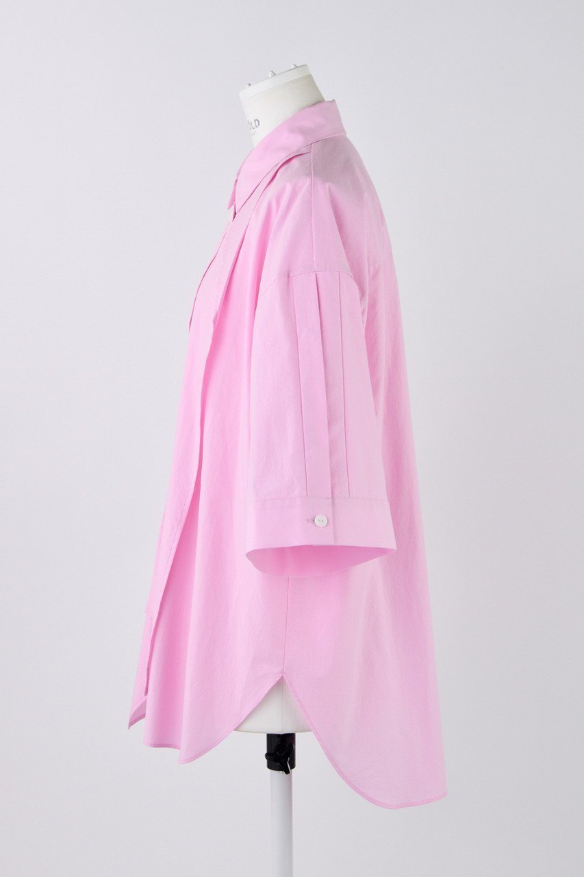 【エンフォルド/ENFOLD】のナチュラルコットン レイヤード5分袖 SH/シャツ 人気、トレンドファッション・服の通販 founy(ファニー) 　ファッション　Fashion　レディースファッション　Fashion for Women　トップス・カットソー　Cut & Sew Tops　シャツ・ブラウス・オフィスカジュアル　Elegant Blouses & Button-Ups　ショート　Short, Short Length　スリーブ　Sleeve, Long Sleeve / Short Sleeve　ドレープ　Drape, Draping Fabric　other-2|ID: prp329100004482856 ipo3291000000035822481