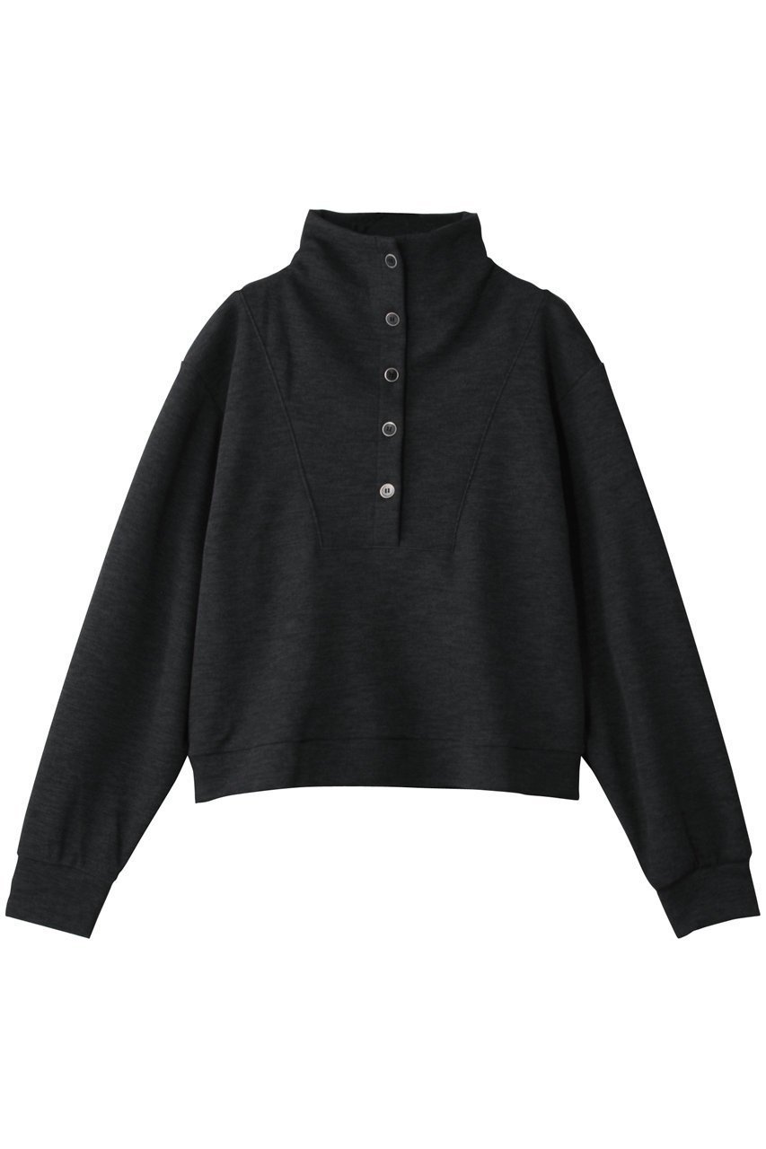 【ミディウミソリッド/MIDIUMISOLID】のh/neck short PO.S プルオーバー インテリア・キッズ・メンズ・レディースファッション・服の通販 founy(ファニー) 　ファッション　Fashion　レディースファッション　Fashion for Women　トップス・カットソー　Cut & Sew Tops　シャツ・ブラウス・オフィスカジュアル　Elegant Blouses & Button-Ups　レディースパーカー・カジュアルフーディー　Casual Hoodies & Sweatshirts　ロングTシャツ・Tシャツ　Longline T-Shirts & Tees　カジュアルプルオーバー・ニットトップス　Pullovers & Knit Tops / Casual Pullovers　スウェット・クルーネックトップス　Sweatshirts & Crewnecks / Relaxed Fit Sweat Tops　カットソー・ベーシックTシャツ　Cut-and-Sewn Tops / Stretch Tees & Basics　トレンド　Trend, Trending Now　ドレープ　Drape, Draping Fabric　ハイネック　High Neck, Mock Neck　ボトム　Bottoms, Lower Wear　ルーズ　Loose, Oversized　ワイド　Wide, Wide Fit　c.gray|ID: prp329100004482859 ipo3291000000032870297