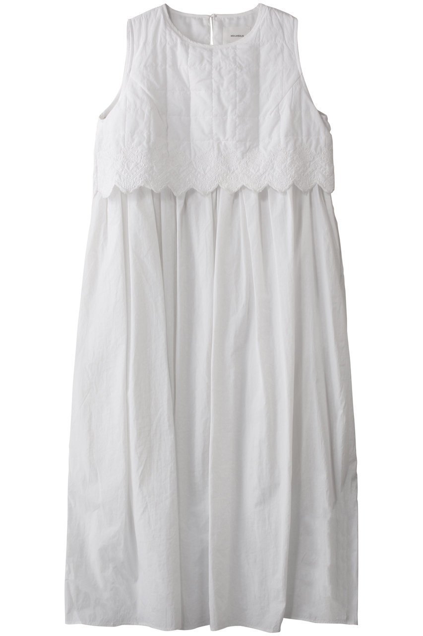 【ミディウミソリッド/MIDIUMISOLID】のembroidery quilting layered OP.M ワンピース 人気、トレンドファッション・服の通販 founy(ファニー) 　ファッション　Fashion　レディースファッション　Fashion for Women　ワンピース　Dresses　チュニック　Tunic Tops & Dresses　キルティング　Quilted, Quilting　シューズ　Shoes, Footwear　チュニック　Tunic, Long Top　ベスト　Vest, Waistcoat　ロング　Long, Long-Length　エレガント 上品　Elegant　 other-1|ID: prp329100004482862 ipo3291000000032872529