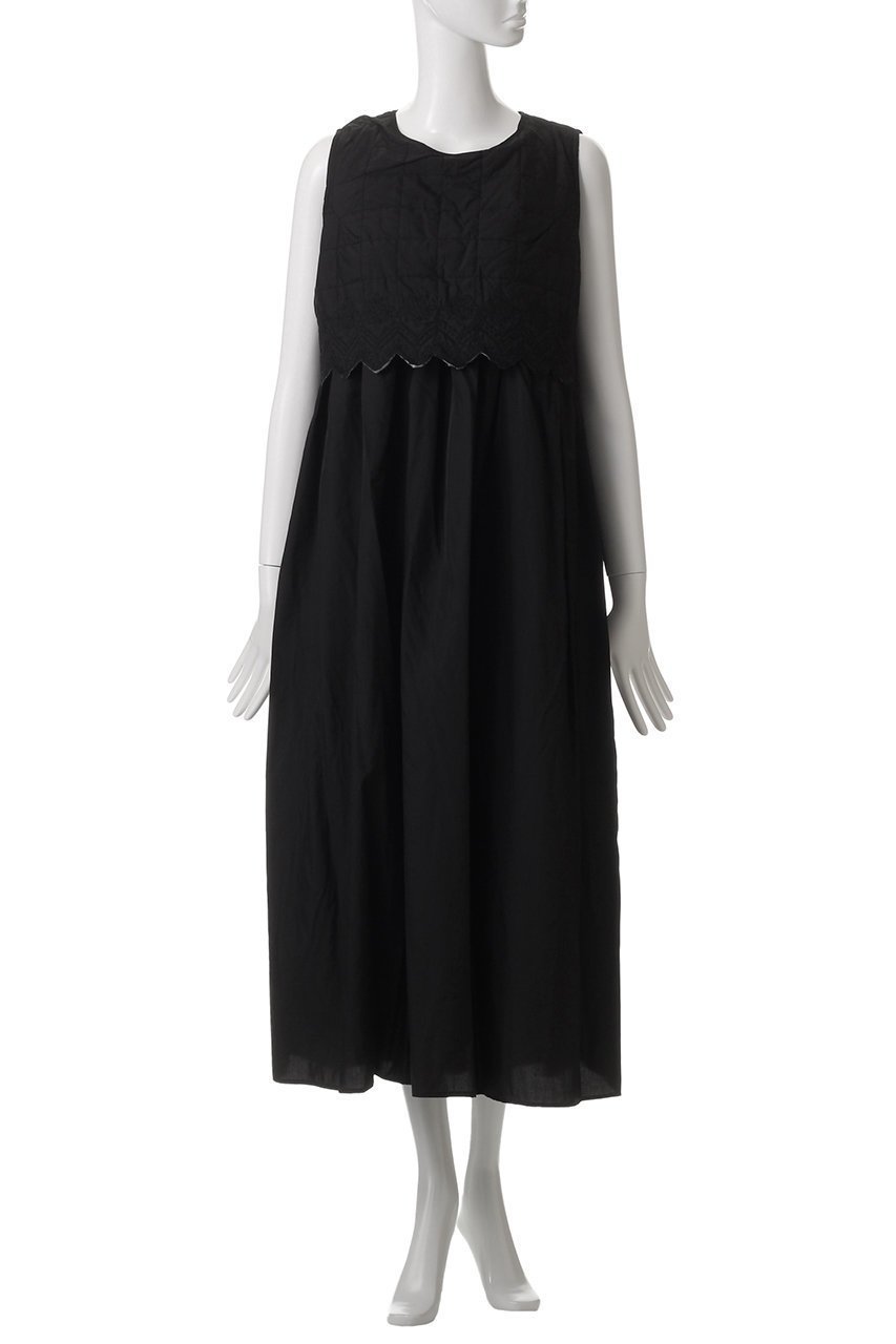 【ミディウミソリッド/MIDIUMISOLID】のembroidery quilting layered OP.M ワンピース 人気、トレンドファッション・服の通販 founy(ファニー) 　ファッション　Fashion　レディースファッション　Fashion for Women　ワンピース　Dresses　チュニック　Tunic Tops & Dresses　キルティング　Quilted, Quilting　シューズ　Shoes, Footwear　チュニック　Tunic, Long Top　ベスト　Vest, Waistcoat　ロング　Long, Long-Length　エレガント 上品　Elegant　other-2|ID: prp329100004482862 ipo3291000000032872544