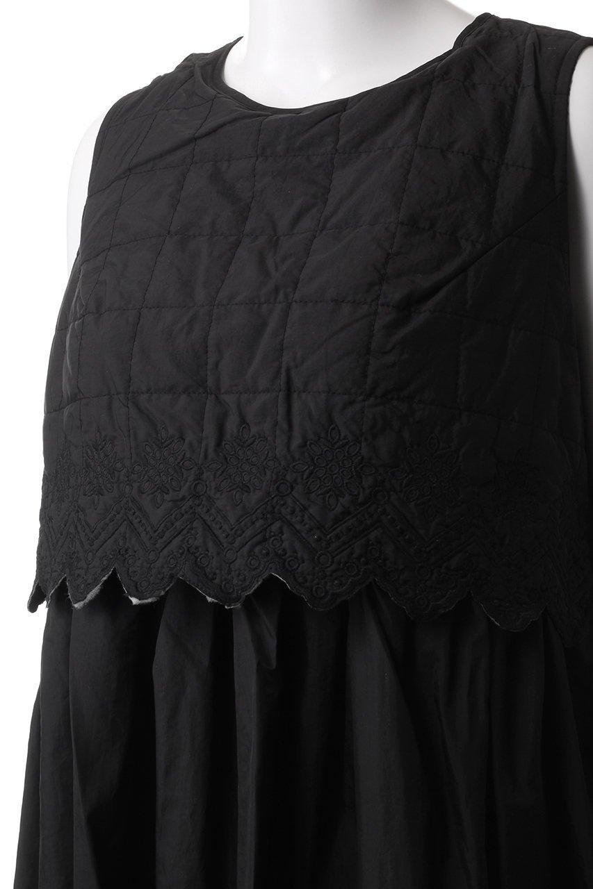 【ミディウミソリッド/MIDIUMISOLID】のembroidery quilting layered OP.M ワンピース 人気、トレンドファッション・服の通販 founy(ファニー) 　ファッション　Fashion　レディースファッション　Fashion for Women　ワンピース　Dresses　チュニック　Tunic Tops & Dresses　キルティング　Quilted, Quilting　シューズ　Shoes, Footwear　チュニック　Tunic, Long Top　ベスト　Vest, Waistcoat　ロング　Long, Long-Length　エレガント 上品　Elegant　other-5|ID: prp329100004482862 ipo3291000000032872558