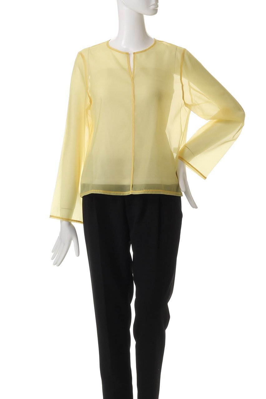 【ミディウミソリッド/MIDIUMISOLID】のsheer skipper PO.M プルオーバー 人気、トレンドファッション・服の通販 founy(ファニー) 　ファッション　Fashion　レディースファッション　WOMEN　トップス・カットソー　Tops/Tshirt　シャツ/ブラウス　Shirts/Blouses　プルオーバー　Pullover　インナー　Inner　キャミワンピース　Cami Dress　シアー　Sheer　シンプル　Simple　スキッパー　Skipper　スリーブ　Sleeve　デコルテ　Decolletage　ロング　Long　エレガント 上品　Elegant　other-2|ID: prp329100004482863 ipo3291000000031632078