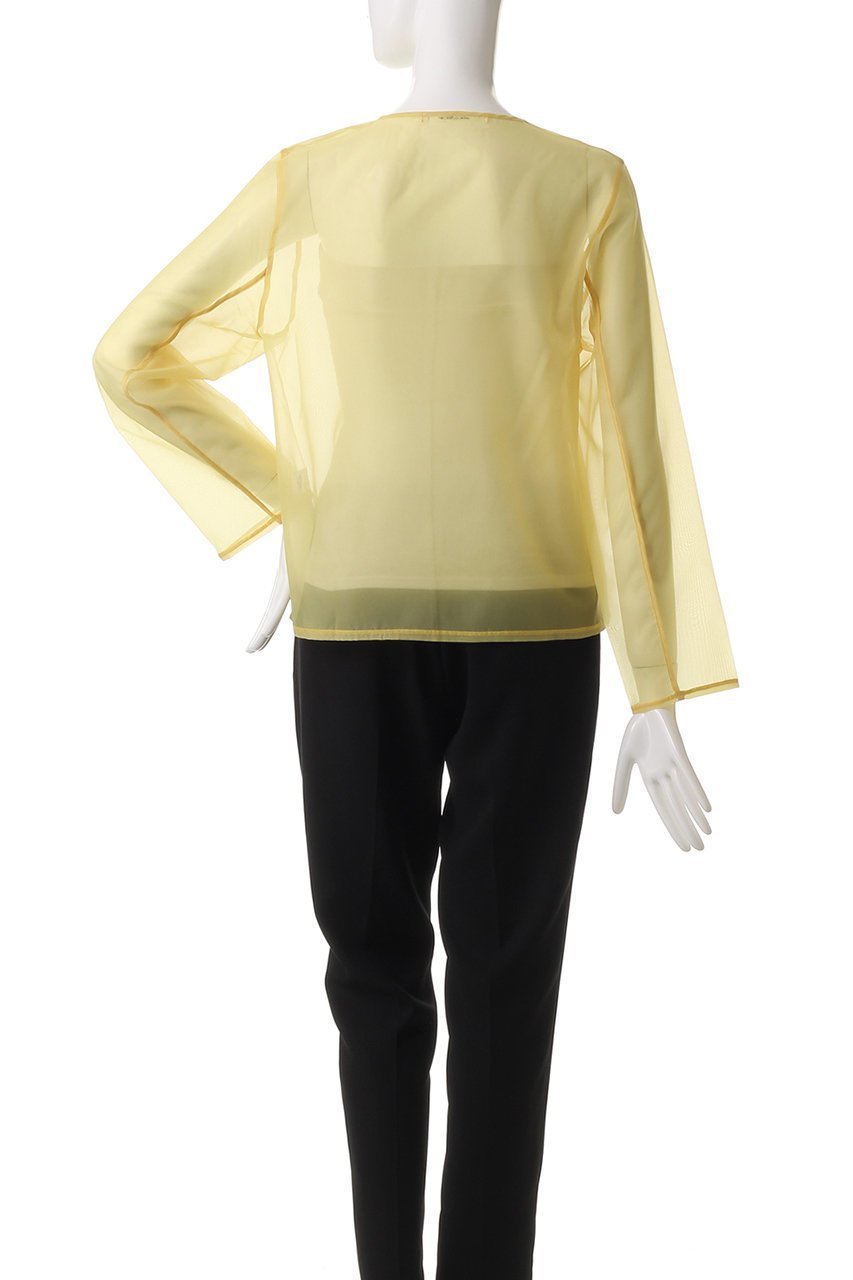 【ミディウミソリッド/MIDIUMISOLID】のsheer skipper PO.M プルオーバー 人気、トレンドファッション・服の通販 founy(ファニー) 　ファッション　Fashion　レディースファッション　WOMEN　トップス・カットソー　Tops/Tshirt　シャツ/ブラウス　Shirts/Blouses　プルオーバー　Pullover　インナー　Inner　キャミワンピース　Cami Dress　シアー　Sheer　シンプル　Simple　スキッパー　Skipper　スリーブ　Sleeve　デコルテ　Decolletage　ロング　Long　エレガント 上品　Elegant　other-4|ID: prp329100004482863 ipo3291000000031632080