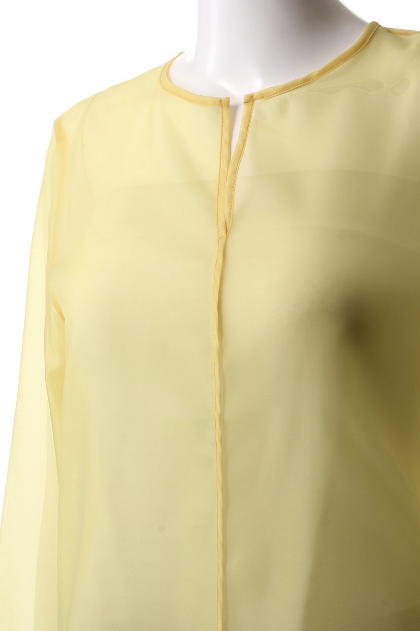 【ミディウミソリッド/MIDIUMISOLID】のsheer skipper PO.M プルオーバー 人気、トレンドファッション・服の通販 founy(ファニー) 　ファッション　Fashion　レディースファッション　WOMEN　トップス・カットソー　Tops/Tshirt　シャツ/ブラウス　Shirts/Blouses　プルオーバー　Pullover　インナー　Inner　キャミワンピース　Cami Dress　シアー　Sheer　シンプル　Simple　スキッパー　Skipper　スリーブ　Sleeve　デコルテ　Decolletage　ロング　Long　エレガント 上品　Elegant　other-5|ID: prp329100004482863 ipo3291000000031632081