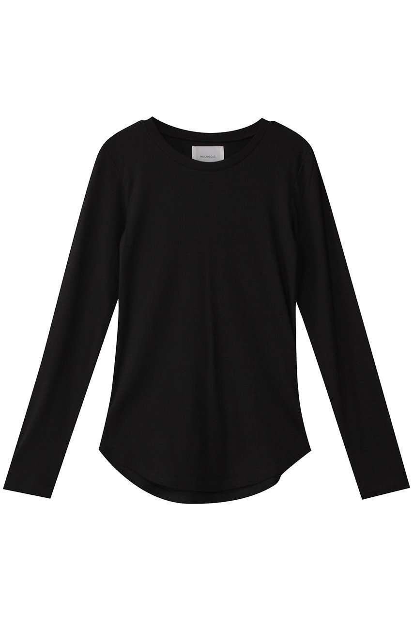 【ミディウミソリッド/MIDIUMISOLID】のlong slv rib top トップ インテリア・キッズ・メンズ・レディースファッション・服の通販 founy(ファニー) 　ファッション　Fashion　レディースファッション　Fashion for Women　トップス・カットソー　Cut & Sew Tops　シャツ・ブラウス・オフィスカジュアル　Elegant Blouses & Button-Ups　おすすめ　Recommended / Our Picks　エレガント 上品　Elegant　シアー　Sheer, See-Through　シンプル　Simple, Minimal　スリーブ　Sleeve, Long Sleeve / Short Sleeve　デニム　Denim, Jeans Material　フィット　Fit, Slim Fit　ロング　Long, Long-Length　black|ID: prp329100004482864 ipo3291000000032856883