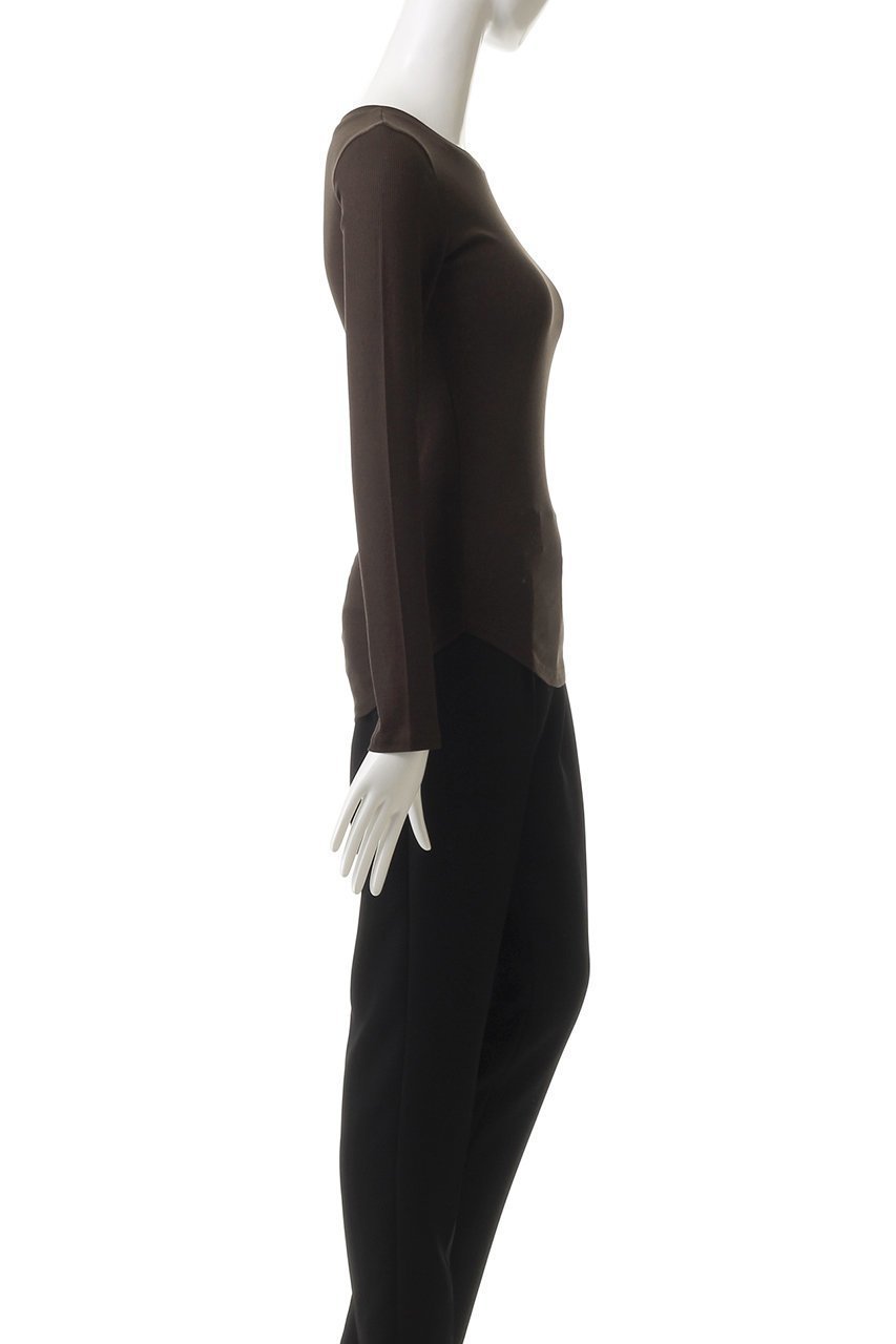 【ミディウミソリッド/MIDIUMISOLID】のlong slv rib top トップ 人気、トレンドファッション・服の通販 founy(ファニー) 　ファッション　Fashion　レディースファッション　Fashion for Women　トップス・カットソー　Cut & Sew Tops　シャツ・ブラウス・オフィスカジュアル　Elegant Blouses & Button-Ups　おすすめ　Recommended / Our Picks　エレガント 上品　Elegant　シアー　Sheer, See-Through　シンプル　Simple, Minimal　スリーブ　Sleeve, Long Sleeve / Short Sleeve　デニム　Denim, Jeans Material　フィット　Fit, Slim Fit　ロング　Long, Long-Length　other-3|ID: prp329100004482864 ipo3291000000032856892