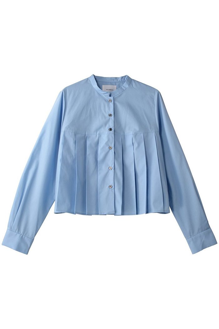 【ミディウミソリッド/MIDIUMISOLID】のstand collar pleats shirt.S シャツ インテリア・キッズ・メンズ・レディースファッション・服の通販 founy(ファニー) https://founy.com/ ファッション Fashion レディースファッション WOMEN トップス・カットソー Tops/Tshirt シャツ/ブラウス Shirts/Blouses クロップド Cropped シンプル Simple スリーブ Sleeve デニム Denim トレンド Trend プリーツ Pleats ロング Long |ID: prp329100004482865 ipo3291000000031602437