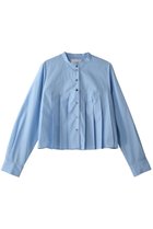 【ミディウミソリッド/MIDIUMISOLID】のstand collar pleats shirt.S シャツ l.blue|ID: prp329100004482865 ipo3291000000031602438