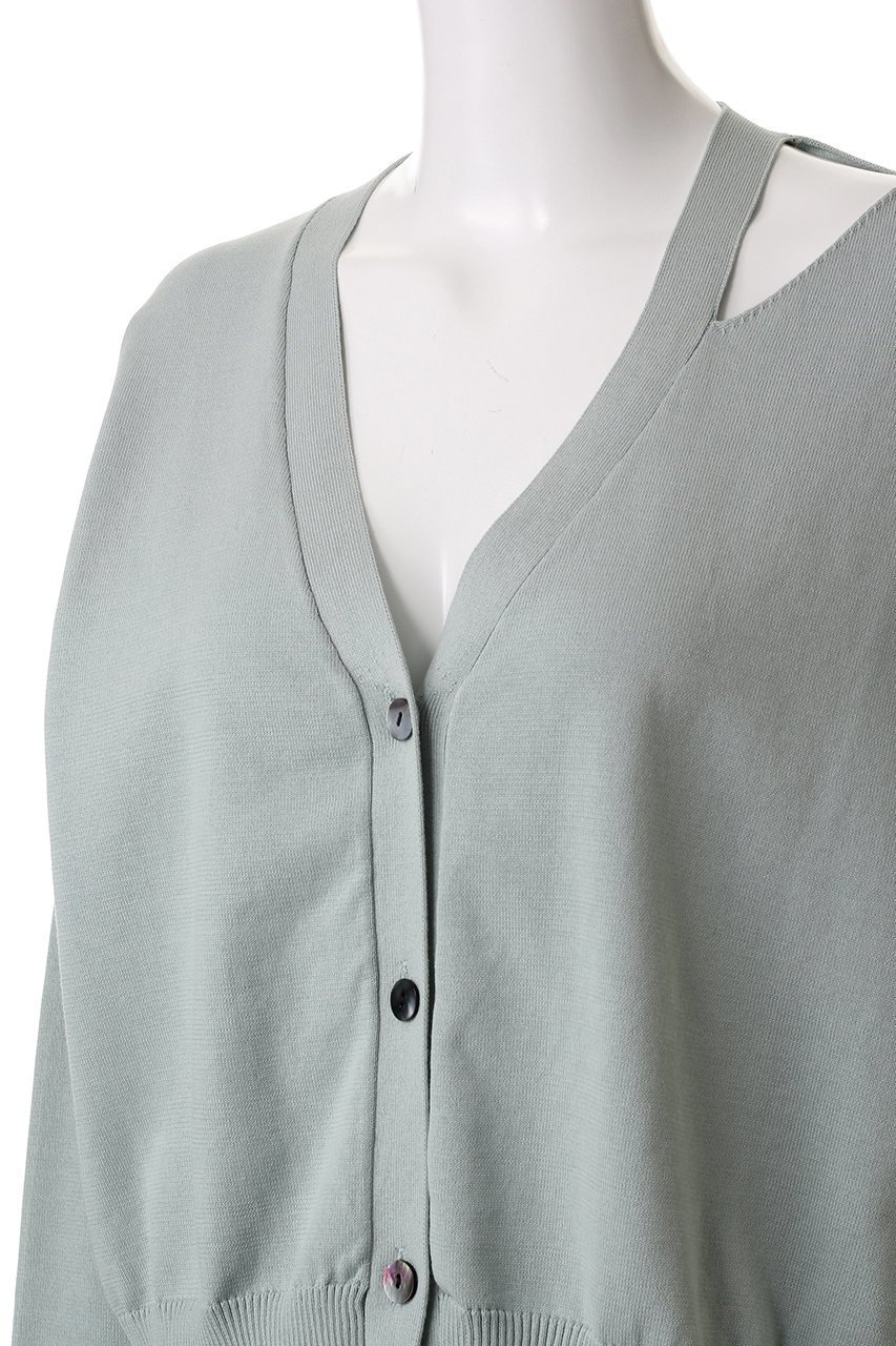 【ミディウミソリッド/MIDIUMISOLID】のcut out neck wide C/D.S カーディガン 人気、トレンドファッション・服の通販 founy(ファニー) 　ファッション　Fashion　レディースファッション　Fashion for Women　トップス・カットソー　Cut & Sew Tops　ニット　Knit Tops & Sweaters　カーディガン・羽織り　Layered Style Cardigans　アシンメトリー　Asymmetrical Style　カーディガン　Cardigan, Knitwear　ショート　Short, Short Length　定番　Standard, Basic Item　無地　Plain, Solid Color　other-5|ID: prp329100004482871 ipo3291000000032952089
