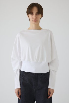 【リムアーク/RIM.ARK】のSleeve tuck cut tops/カットソー 人気、トレンドファッション・服の通販 founy(ファニー) ファッション Fashion レディースファッション WOMEN トップス・カットソー Tops/Tshirt シャツ/ブラウス Shirts/Blouses ロング / Tシャツ T-Shirts カットソー Cut and Sewn おすすめ Recommend カットソー Cut And Sew スリーブ Sleeve ロング Long |ID:prp329100004482873