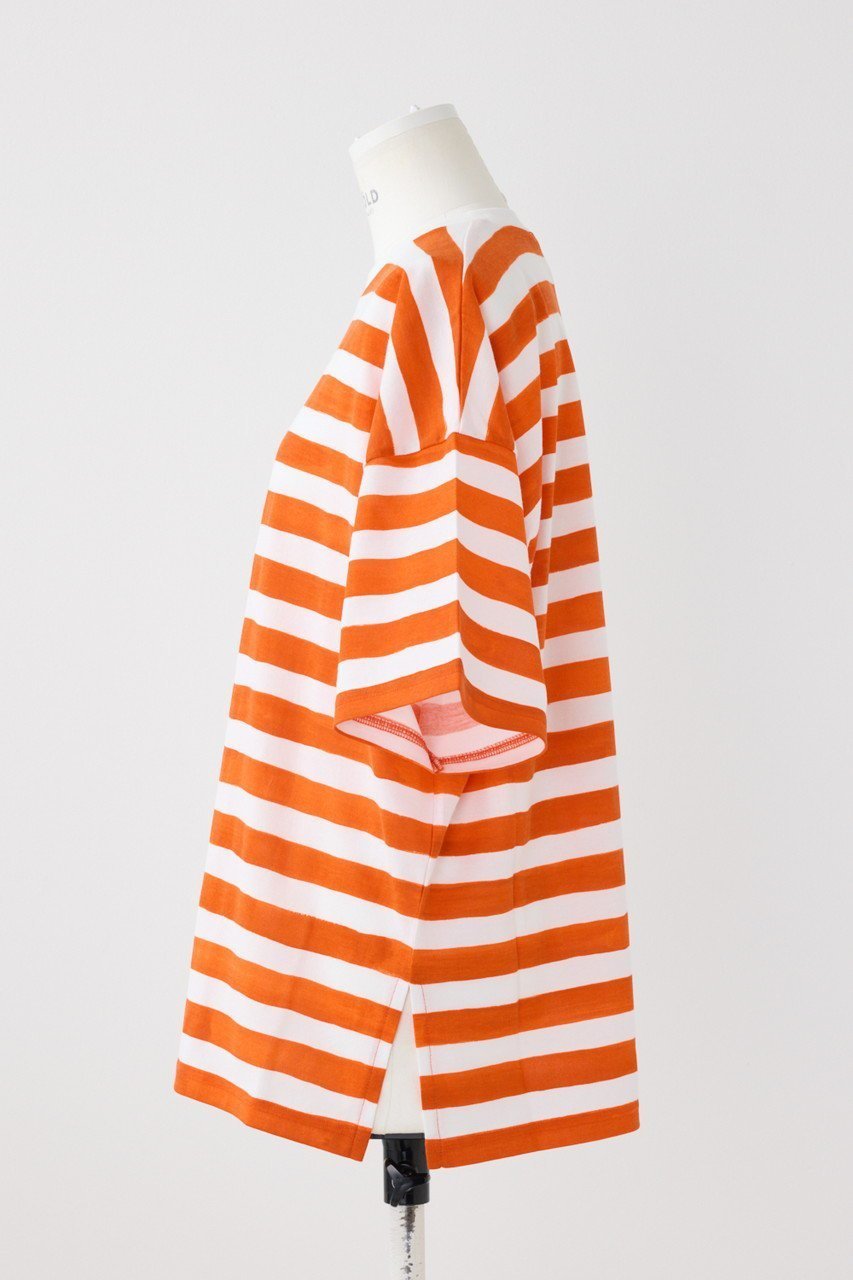 【エンフォルド/ENFOLD】のHand Paintボーダー T/SH Tシャツ 人気、トレンドファッション・服の通販 founy(ファニー) 　ファッション　Fashion　レディースファッション　Fashion for Women　トップス・カットソー　Cut & Sew Tops　シャツ・ブラウス・オフィスカジュアル　Elegant Blouses & Button-Ups　ロングTシャツ・Tシャツ　Longline T-Shirts & Tees　カットソー・ベーシックTシャツ　Cut-and-Sewn Tops / Stretch Tees & Basics　ショート　Short, Short Length　スリット　Slit, Slit Detail　スリーブ　Sleeve, Long Sleeve / Short Sleeve　プリント　Print, Printed Pattern　ボーダー　Border, Stripe　手描き　Hand-Drawn, Illustrated　other-2|ID: prp329100004482877 ipo3291000000032850969