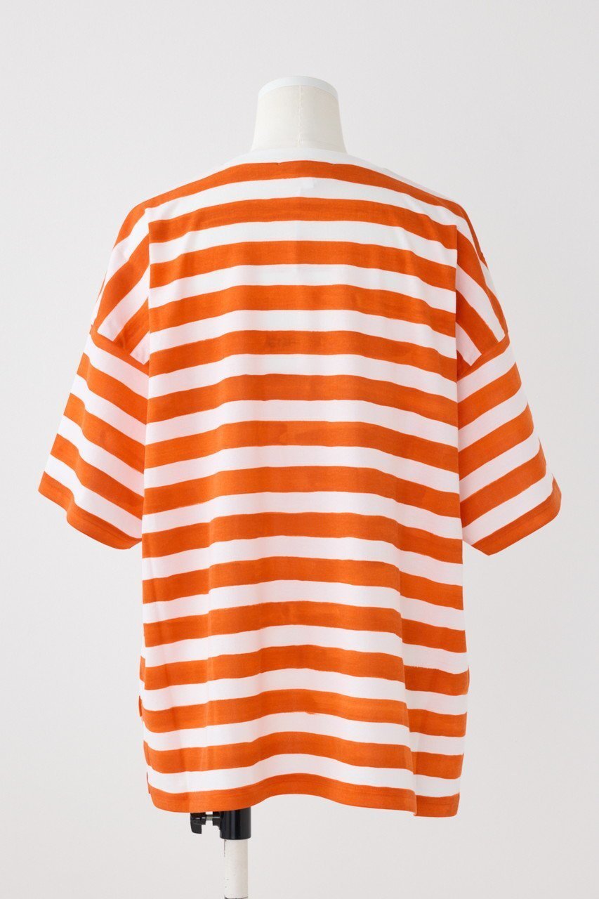 【エンフォルド/ENFOLD】のHand Paintボーダー T/SH Tシャツ 人気、トレンドファッション・服の通販 founy(ファニー) 　ファッション　Fashion　レディースファッション　Fashion for Women　トップス・カットソー　Cut & Sew Tops　シャツ・ブラウス・オフィスカジュアル　Elegant Blouses & Button-Ups　ロングTシャツ・Tシャツ　Longline T-Shirts & Tees　カットソー・ベーシックTシャツ　Cut-and-Sewn Tops / Stretch Tees & Basics　ショート　Short, Short Length　スリット　Slit, Slit Detail　スリーブ　Sleeve, Long Sleeve / Short Sleeve　プリント　Print, Printed Pattern　ボーダー　Border, Stripe　手描き　Hand-Drawn, Illustrated　other-3|ID: prp329100004482877 ipo3291000000032850976