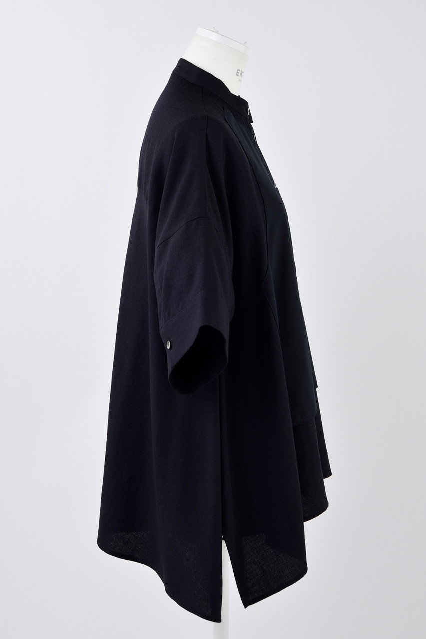 【エンフォルド/ENFOLD】のリネンライク ベストドッキング SH/シャツ 人気、トレンドファッション・服の通販 founy(ファニー) 　ファッション　Fashion　レディースファッション　Fashion for Women　アウター　Coat / Outerwear Collection　トップス・カットソー　Cut & Sew Tops　キャミソール&ノースリーブ　Camisoles & Sleeveless Tops　シャツ・ブラウス・オフィスカジュアル　Elegant Blouses & Button-Ups　ベスト&ジレ / 重ね着スタイル　Vests & Gilets　カッティング　Cutting Detail　スクエア　Square, Square Shape　ドッキング　Docking, Mixed Material　ドレープ　Drape, Draping Fabric　ノースリーブ　Sleeveless, No-Sleeve　ベスト　Vest, Waistcoat　夏　Summer　定番　Standard, Basic Item　other-4|ID: prp329100004482887 ipo3291000000032835828