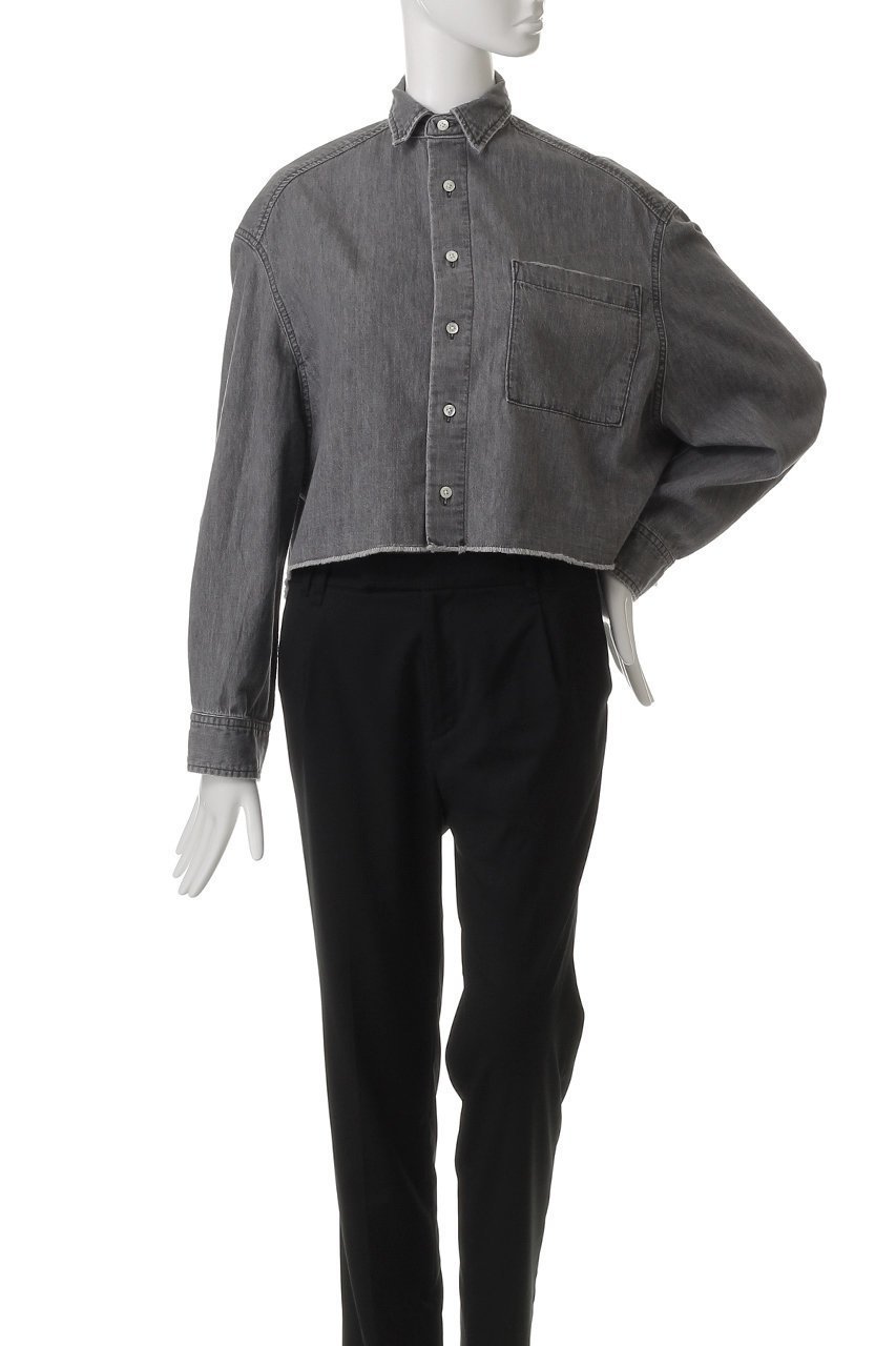 【アッパー ハイツ/upper hights】のTHE CROPPED DENIM SH 人気、トレンドファッション・服の通販 founy(ファニー) 　ファッション　Fashion　レディースファッション　WOMEN　トップス・カットソー　Tops/Tshirt　シャツ/ブラウス　Shirts/Blouses　クロップド　Cropped　スリーブ　Sleeve　デニム　Denim　バランス　Balance　ロング　Long　ワイド　Wide　夏　Summer　軽量　Lightweight　other-2|ID: prp329100004482898 ipo3291000000031602752