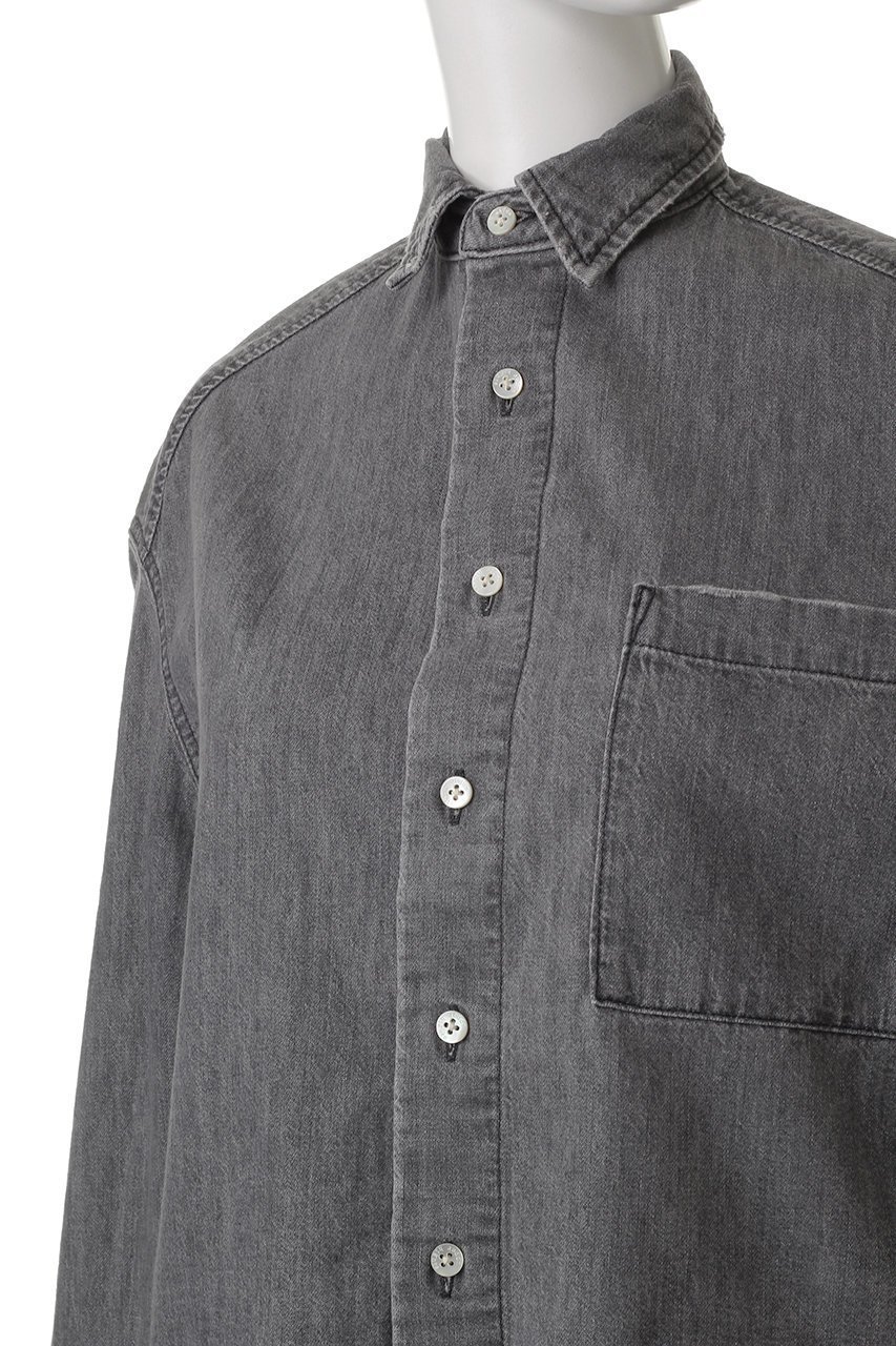 【アッパー ハイツ/upper hights】のTHE CROPPED DENIM SH 人気、トレンドファッション・服の通販 founy(ファニー) 　ファッション　Fashion　レディースファッション　WOMEN　トップス・カットソー　Tops/Tshirt　シャツ/ブラウス　Shirts/Blouses　クロップド　Cropped　スリーブ　Sleeve　デニム　Denim　バランス　Balance　ロング　Long　ワイド　Wide　夏　Summer　軽量　Lightweight　other-5|ID: prp329100004482898 ipo3291000000031602758