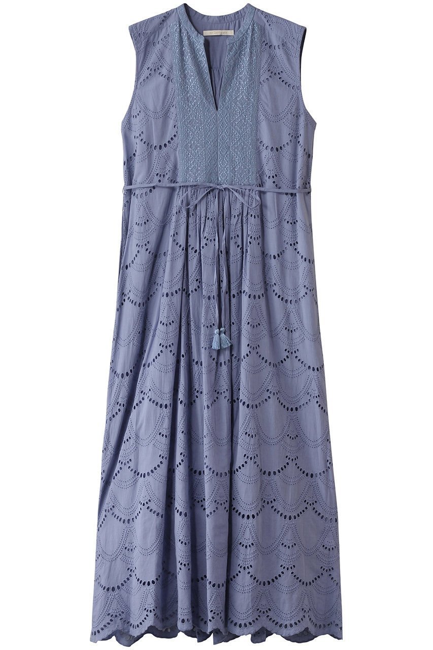 【ヌキテパ/NE QUITTEZ PAS】のCOTTON VOILE DOT HEMLA ノースリーブドレス インテリア・キッズ・メンズ・レディースファッション・服の通販 founy(ファニー) 　ファッション　Fashion　レディースファッション　Fashion for Women　ワンピース　Dresses　フォーマル・パーティードレス・結婚式用ドレス　Elegant & Casual Dresses　チュニック　Tunic Tops & Dresses　チュニック　Tunic, Long Top　ドット　Polka Dot, Dot Pattern　ドレス　Dress, One-Piece　ノースリーブ　Sleeveless, No-Sleeve　ロング　Long, Long-Length　夏　Summer　ライトブルー|ID: prp329100004482905 ipo3291000000032862692