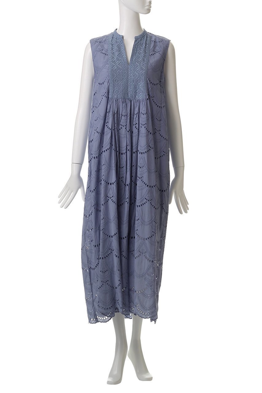 【ヌキテパ/NE QUITTEZ PAS】のCOTTON VOILE DOT HEMLA ノースリーブドレス 人気、トレンドファッション・服の通販 founy(ファニー) 　ファッション　Fashion　レディースファッション　Fashion for Women　ワンピース　Dresses　フォーマル・パーティードレス・結婚式用ドレス　Elegant & Casual Dresses　チュニック　Tunic Tops & Dresses　チュニック　Tunic, Long Top　ドット　Polka Dot, Dot Pattern　ドレス　Dress, One-Piece　ノースリーブ　Sleeveless, No-Sleeve　ロング　Long, Long-Length　夏　Summer　other-6|ID: prp329100004482905 ipo3291000000032862726