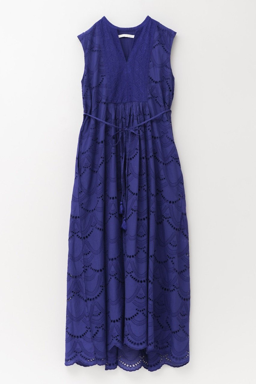 【ヌキテパ/NE QUITTEZ PAS】のCOTTON VOILE DOT HEMLA ノースリーブドレス インテリア・キッズ・メンズ・レディースファッション・服の通販 founy(ファニー) 　ファッション　Fashion　レディースファッション　Fashion for Women　ワンピース　Dresses　フォーマル・パーティードレス・結婚式用ドレス　Elegant & Casual Dresses　チュニック　Tunic Tops & Dresses　チュニック　Tunic, Long Top　ドット　Polka Dot, Dot Pattern　ドレス　Dress, One-Piece　ノースリーブ　Sleeveless, No-Sleeve　ロング　Long, Long-Length　夏　Summer　ロイヤル|ID: prp329100004482905 ipo3291000000033356691