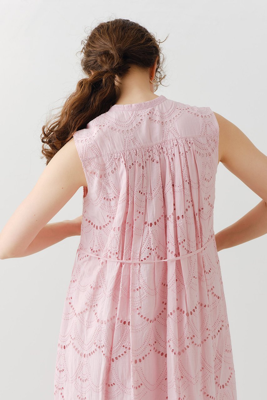 【ヌキテパ/NE QUITTEZ PAS】のCOTTON VOILE DOT HEMLA ノースリーブドレス 人気、トレンドファッション・服の通販 founy(ファニー) 　ファッション　Fashion　レディースファッション　Fashion for Women　ワンピース　Dresses　フォーマル・パーティードレス・結婚式用ドレス　Elegant & Casual Dresses　チュニック　Tunic Tops & Dresses　チュニック　Tunic, Long Top　ドット　Polka Dot, Dot Pattern　ドレス　Dress, One-Piece　ノースリーブ　Sleeveless, No-Sleeve　ロング　Long, Long-Length　夏　Summer　other-8|ID: prp329100004482905 ipo3291000000034960261